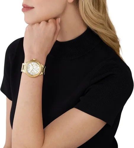 Vista 4 de Michael Kors Reloj Camille de gran tamaño para mujer, reloj cronógrafo de acero inoxidable para mujer