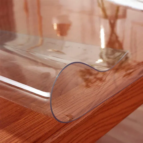 Vista 2 de Kasepie Protector de Mesa Transparente de PVC 12x24 Pulgadas, 1.5mm de Grosor, Protector de Mesa de Plástico Rectangular, Protector de Mesa
