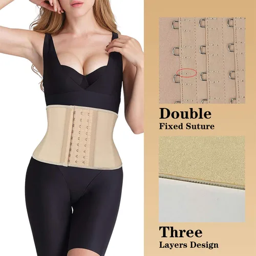 Vista 4 de Atbuty Super corto Torso Entrenadores de Cintura Cincher Corsé Tummy Shaper Adelgazar Faja Látex