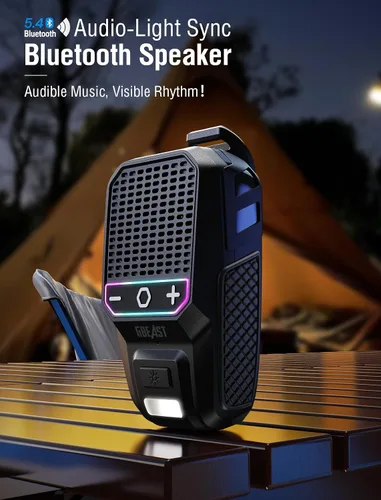 Vista 4 de GBEAST Altavoz Bluetooth Portátil Vestible Actualizado 2026, Mini Altavoces Portátiles con Clip, Tiempo de Reproducción Todo el Día, Impermeable