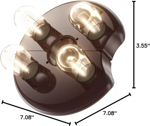 Vista 8 de Luz para sombrilla de patio con bombillas LED Edison, funciona con pilas, luces de poste para sombrilla para exteriores con 2 modos de iluminación