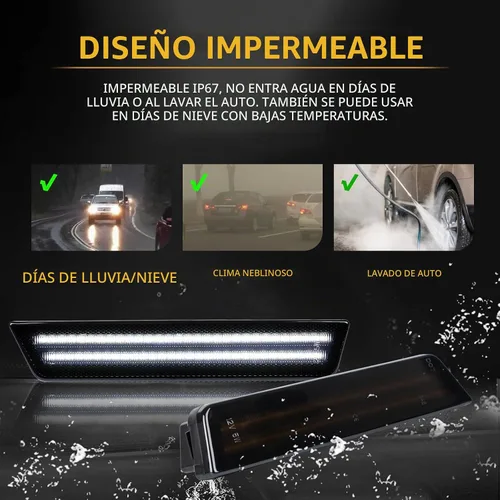 Vista 5 de Luces LED de Marcador Lateral Traseras Blancas Reflectores de Lámpara de Parachoques para Dodge Challenger 2008-14 y Charger 2011-14, 2 Piezas