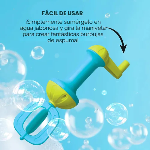 Vista 6 de HABA Juguetes de baño para niños pequeños: batidor de baño de burbujas para niños, para juegos sensoriales, habilidades motoras y diversión