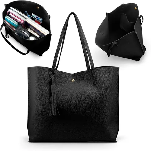 Vista 2 de oct17 - bolsa tote con asas largas para llevar al hombro, bolsa moderna para mujer