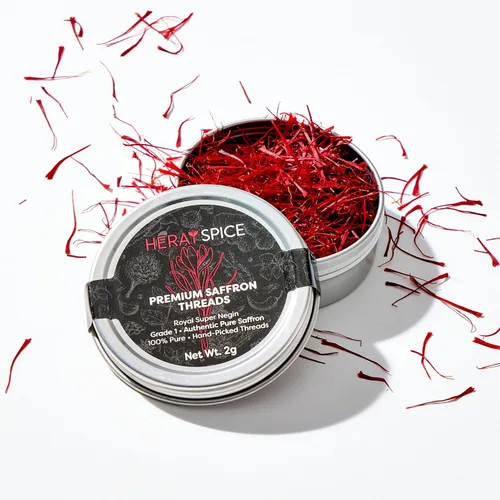 Vista 10 de Heray - Hilo de azafrán afgano premium, calidad Super Negin A+ Fresh Pure All Red Thread, especias doradas para bouillabaisse, risotto, paella, té