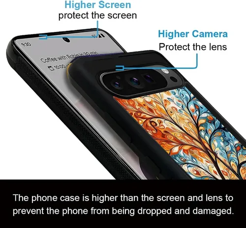 Vista 606 de Compatible con Google Pixel 4A 5G Mobile Case Creative Acrylic Panel trasero Silicona Protección Grip especialmente diseñado para Google Pixel 4A 5G