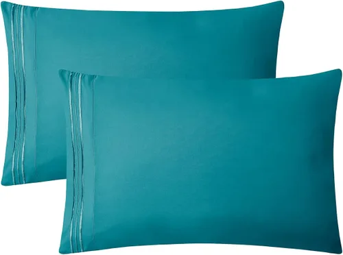 Vista 63 de Clara Clark Fundas de almohada de tamaño estándar – Funda de almohada ultra suave, fundas de almohada de microfibra ligera tamaño Queen – Juego de 2