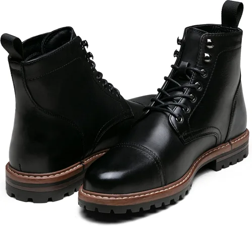 Vista 6 de Jousen Mens Boots Premium Leather Cap Toe Casual Boots Chukka Dress Boots for Men