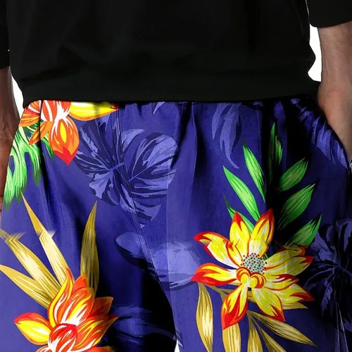 Vista 8 de MYNKYLL Pantalones de primavera y verano para hombre casuales versátiles pintados sueltos talla grande a la moda bolsillo para la playa ajuste