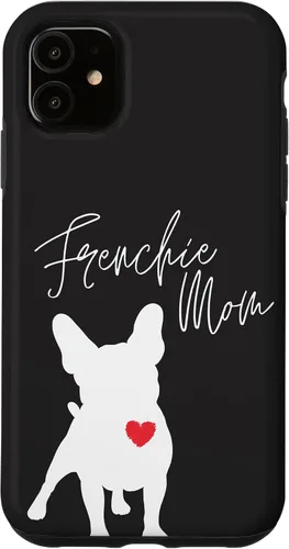 Vista 8 de Frenchie Mom French Bulldog Black Case for iPhone 17