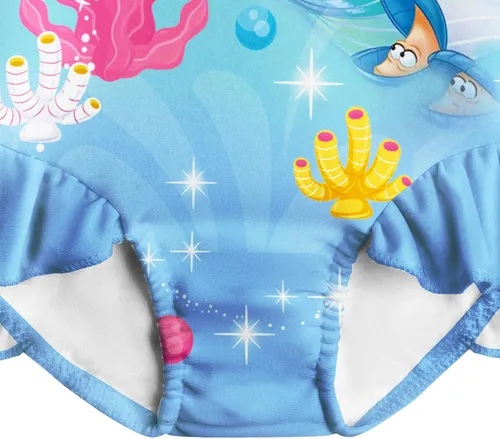 Vista 7 de Yannie Traje de baño de princesa de una pieza para niñas con sombrero