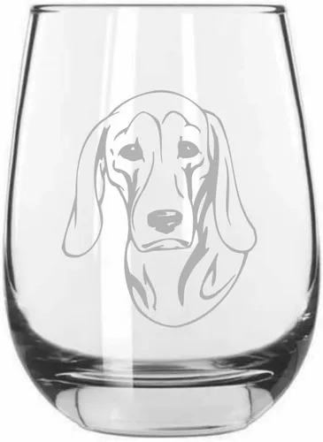 Vista 520 de Shar Pei (chino) - Vaso de vino sin tallo grabado para perro, 15.25 onzas
