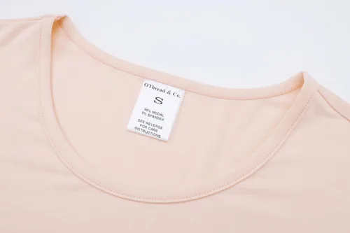 Vista 5 de OThread & Co. Camiseta de manga larga para mujer, cómoda camiseta básica elástica