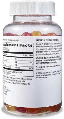Vista 6 de Amazon Basics - Paquete de gomitas de melatonina y vitamina D3 (2 paquetes)
