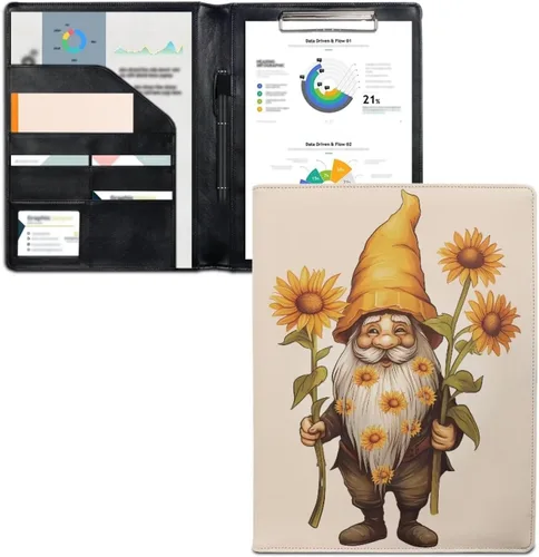 Vista 11 de Flashideas Organizador de padfolio de flores azules y rosadas, carpeta de negocios, carpeta de negocios, organizador de documentos para entrevista
