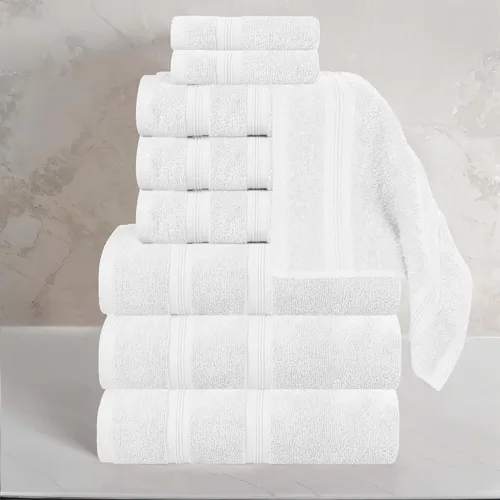Vista 79 de Superior Juego de 12 toallas faciales de algodón, uso diario, baño, habitación de invitados, centro turístico, spa, facial, hogar, toallas pequeñas