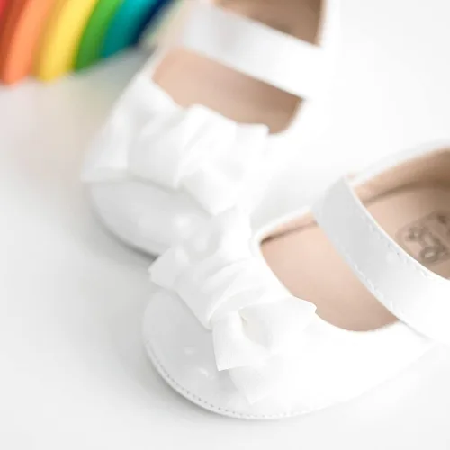 Vista 4 de Sawimlgy Zapatos de ballet Mary Jane con lentejuelas para bebé y niña, de piel sintética, para boda, fiesta, princesa, suela de goma, para niños