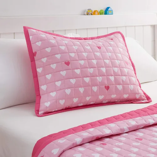 Vista 13 de Amazon Basics Colcha reversible de algodón para niños, funda estándar, unicornio y chicle, color rosa Unicornio y rosa chicle