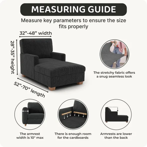 Vista 4 de PAULATO BY GA.I.CO. Funda para tumbona – Funda suave – Protector elástico de 1 pieza para sillón – Tela estampada – Graffio Taupe
