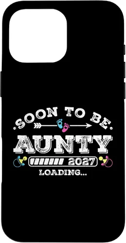 Vista 19 de Soon to Be Aunty 2027 Loading for Pregnancy Announcement Case for iPhone 17