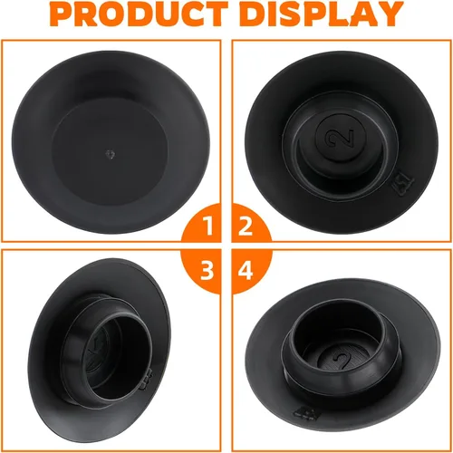 Vista 5 de GoaMotors 50 tapones de chapa empotrados de 1/2 0.5 pulgadas, cuerpo de plástico negro y tapón de agujero de chapa, tapones de botón con cabezales