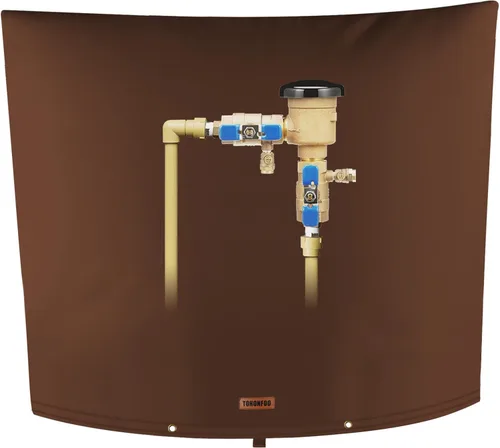 Vista 22 de Cubierta aislante de tubería para prevención de reflujo (5°F) – Bolsa aislada para válvula de aspersor de riego – Cubierta de bomba de pozo de agua