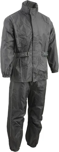 Vista 7 de Milwaukee Leather Traje de lluvia de motocicleta resistente al agua para mujer con cinta reflectante Hi Vis