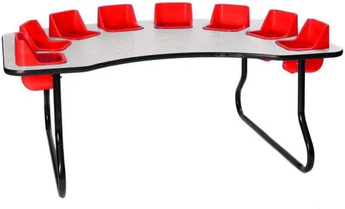 Vista 6 de Mesa de 8 asientos para niños pequeños, 27 pulgadas de alto