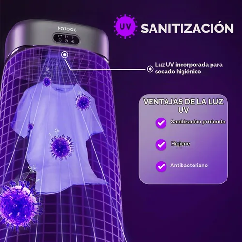 Vista 3 de MOJOCO Secadora de ropa portátil – Mini-secadora compacta para apartamentos, casas rodantes, viajes, pequeña máquina silenciosa de secado rápido