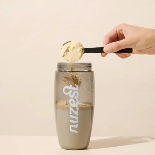 Vista 7 de Nuzest Proteína vegana de guisante en polvo, proteína limpia y magra, 20 porciones de 0.71 onzas de proteína, mezcla de batido de proteína