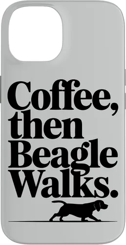 Vista 4 de Funny Beagle Walks Dad Beagle Mom Parent Beagle Coffee Case for iPhone XR