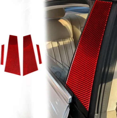 Vista 24 de ontto Accesorios de coche Fibra de carbono Exterior Cuerpo Frente Decoración Pegatinas Fit para Mercedes-Benz CLS C219 2004-2009 Negro