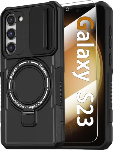 Vista 103 de Funda magnética para Samsung Galaxy Note 20 Ultra con soporte de anillo [con protector de pantalla] [Compatible con carga inalámbrica MagSafe] Funda