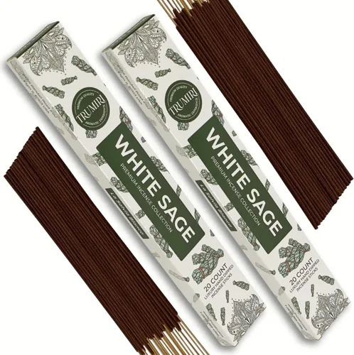 Vista 24 de Varillas de incienso ámbar – Total 40 varillas de incienso – Paquete doble de 20 Insense – Inciensos – Inscents – Ingredientes naturales no tóxicos