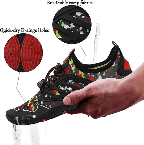 Vista 4 de JointlyCreating - Zapatos de agua para hombres y mujeres, atléticos, para el aire libre, de secado rápido, zapatos para playa, piscina, yoga
