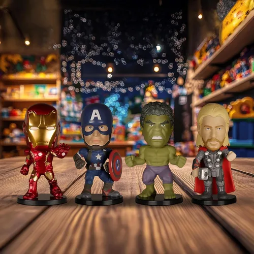 Vista 4 de Funko Wacky Wobbler: Avengers 2 Mini Wobbler figura de acción (paquete de 4)