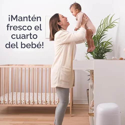 Vista 8 de Diaper Genie Juego de regalo clásico de cubo de pañales Control de olores