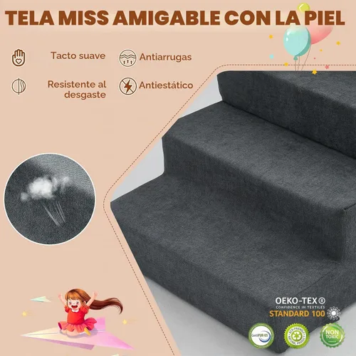 Vista 7 de jela Juego de bloques de escalada para interiores, bloques de escalada de espuma suave y seguros con escaleras deslizantes, juguetes de bloques