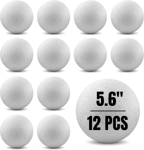 Vista 16 de Hygloss Bolas redondas de espuma para manualidades 6 piezas de espuma blanca de 3.8 pulgadas (XPS) para artes, pequeñas bolas de espuma