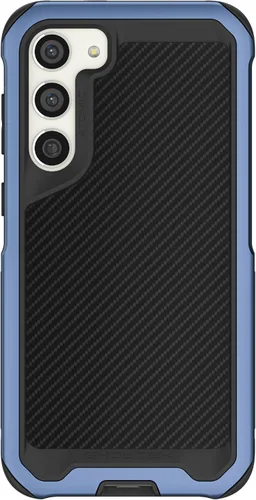 Vista 100 de Ghostek Atomic - Funda delgada para Galaxy Z Flip 4, parte trasera de aramida con parachoques de aluminio rojo, funda protectora de doble capa a