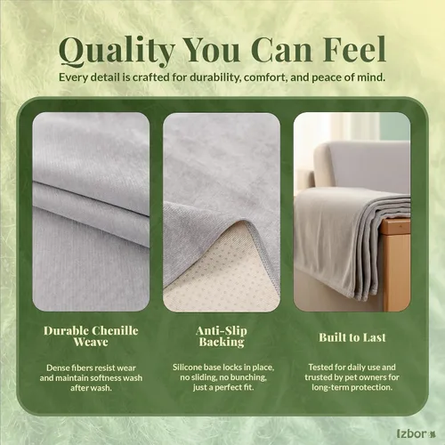 Vista 5 de Protector de muebles antiarañazos para gatos, protector de sofá antiarañazos, antideslizante e impermeable (no se estira), protección de sofá apta