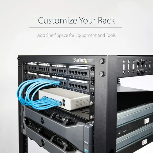 Vista 5 de StarTech Estante de montaje en rack de servidor ajustable de 4 postes de 1U + paquete de estante para servidor StarTech.com 2U