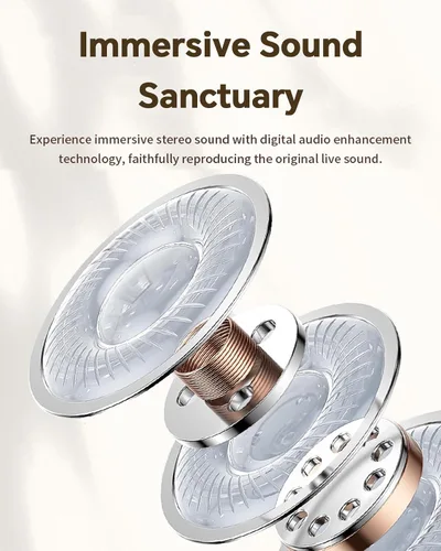 Vista 7 de Xmenha Auriculares planos para dormir para dormir de lado, cómodos, discretos, invisibles, mini, pequeños, pequeños, con cancelación de ruido Beige