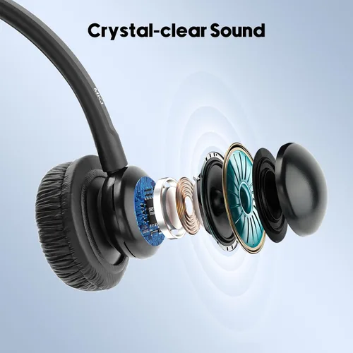 Vista 6 de MKJ Auriculares para teléfonos Cisco Dual Ear Landline Headset con micrófono de cancelación de ruido para teléfono Cisco CP-7821 7841 7941G 7942G