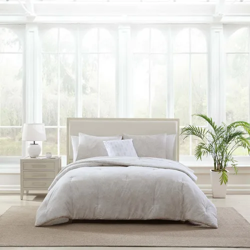 Vista 8 de Tommy Bahama - Juego de ropa de cama de 8 piezas, edredón de algodón y sábanas con funda de almohada, juego de ropa de cama de inspiración tropical