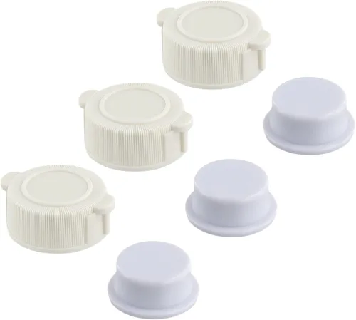 Vista 2 de Shophubio Tapa de válvula de escape y para piscinas sobre el suelo Intex, pieza de repuesto n.º 10043 10044, tapa de drenaje roscada blanca