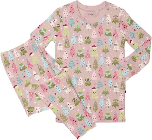 Vista 118 de KicKee Pants Conjunto de pijama de manga larga con estampado de piezas 90's Plaid