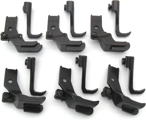 Vista 6 de CKPSMS Marca – Compatible con/repuesto para la marca JUKI DNU-1541 Singer marca CONSEW 206RB 225 226 226R 6Sets pies para caminar con borde
