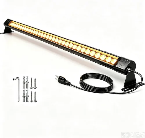 Vista 11 de Luz de pared RGB para exteriores, enchufable, 120 V, 4 pies, IP67, control remoto RF, 1 paquete