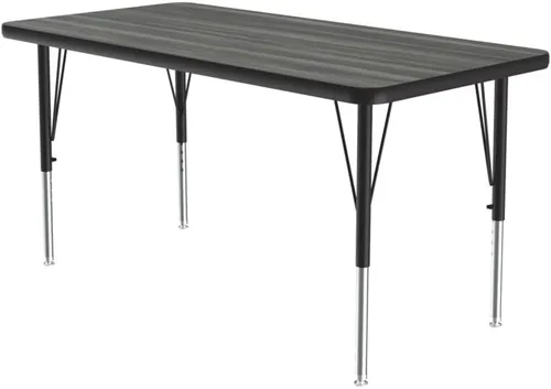 Vista 37 de Correll - Mesa rectangular de actividades para el aula de 24 x 36 pulgadas, altura ajustable (19-29 pulgadas), parte superior de nogal colonial
